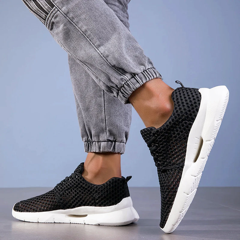 Norava | Men's Mesh Lace Up Sneakers with Flexible Sole
