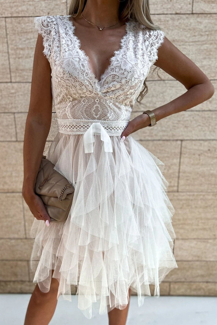 Infinite Beauty Lace Tulle Midi Dress for women