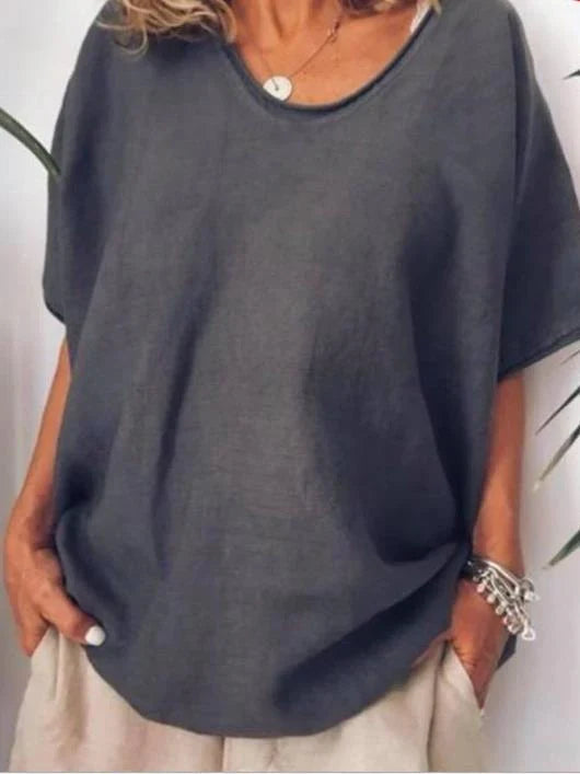Oversized loose-fit summer top for women -6