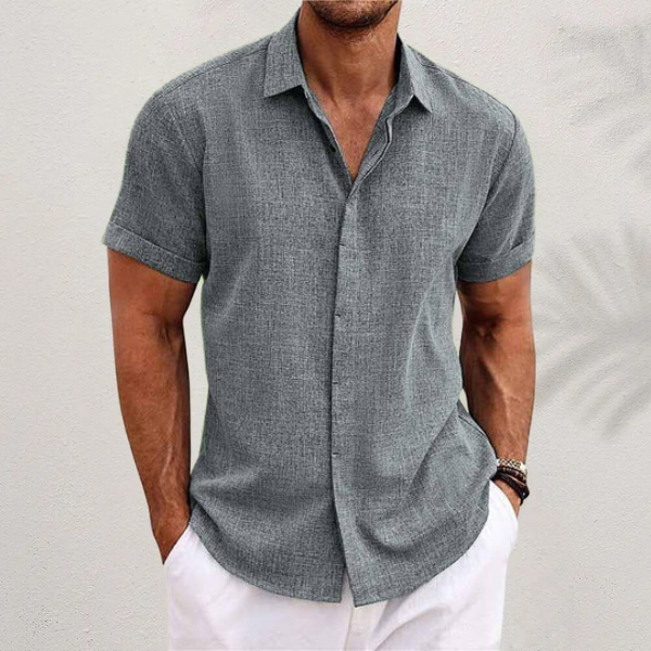 Men's Short Sleeve Button-Up Shirt