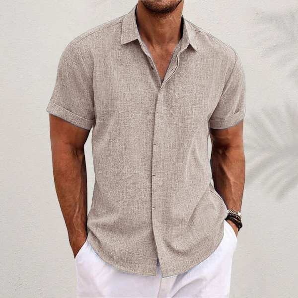 Men's Short Sleeve Button-Up Shirt