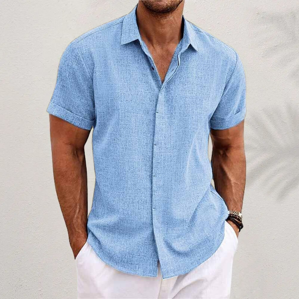Men's Short Sleeve Button-Up Shirt
