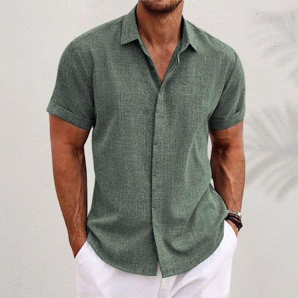 Men's Short Sleeve Button-Up Shirt