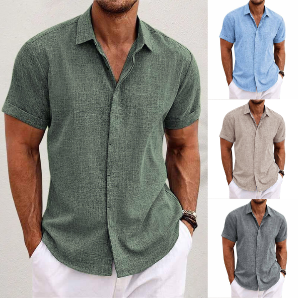 Men's Short Sleeve Button-Up Shirt