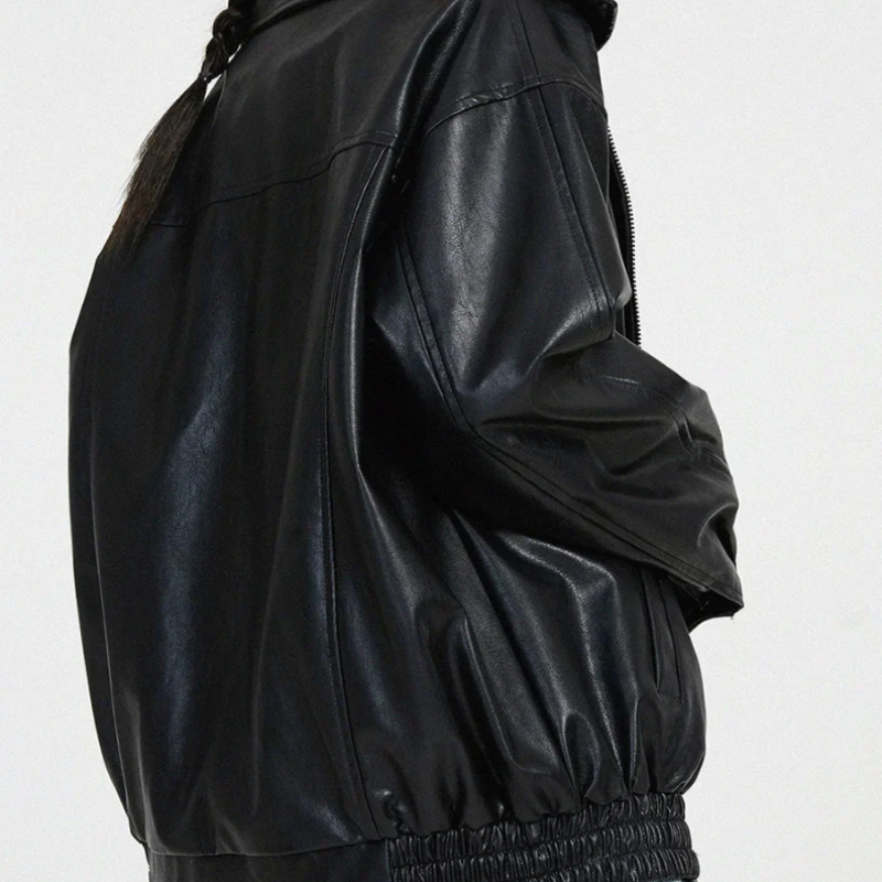 Women's Leather Bomber jacket