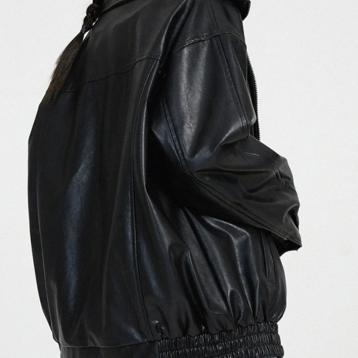 Women's Leather Bomber jacket