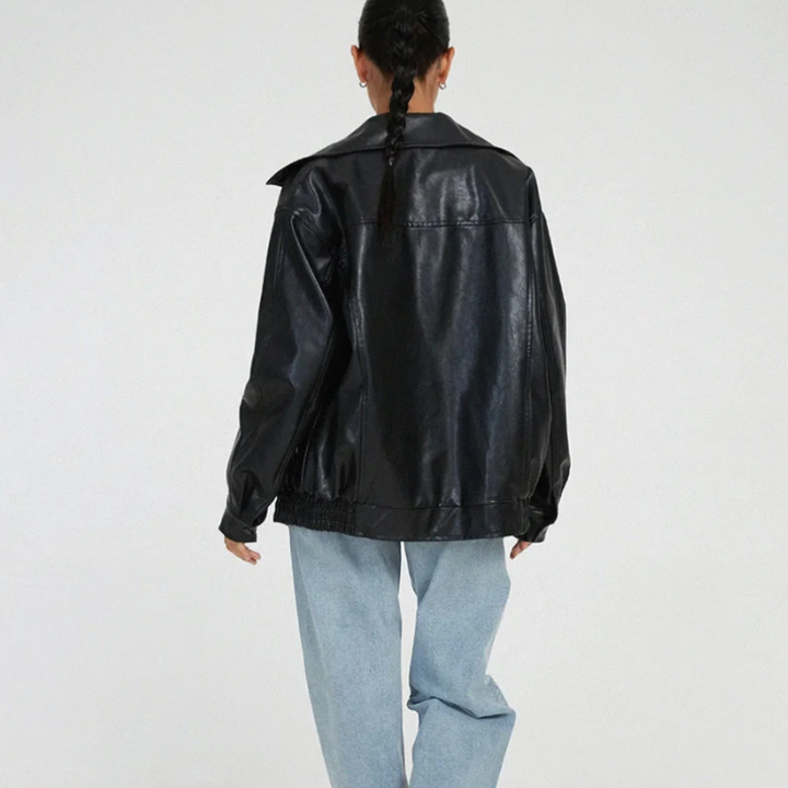 Women's Leather Bomber jacket