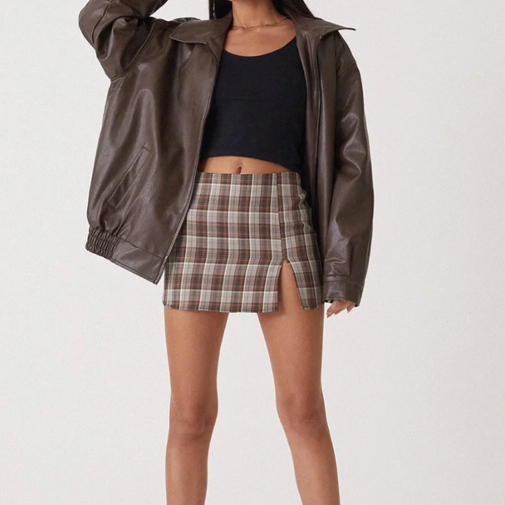 Women's Leather Bomber jacket