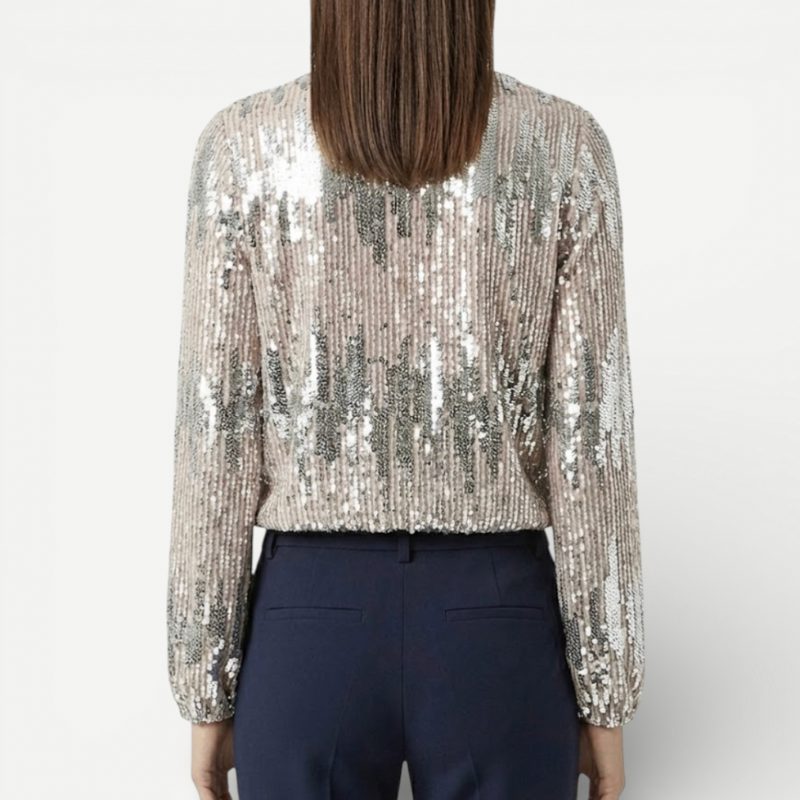Women’s Glamour Blouse With V-Neck