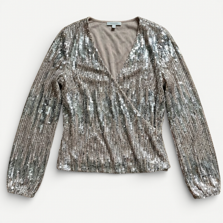 Women’s Glamour Blouse With V-Neck