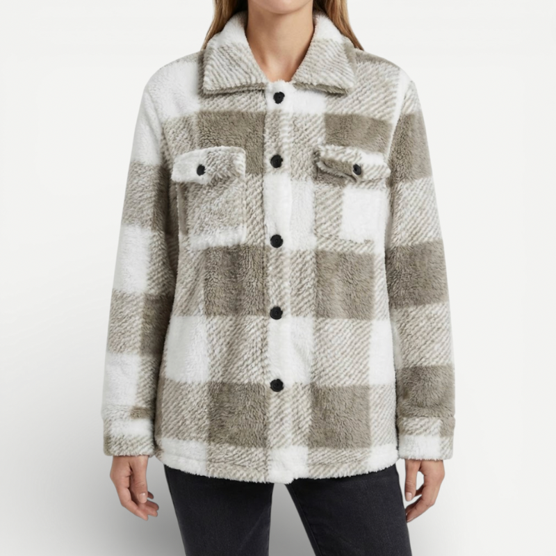 Women's Plaid Trench Coat