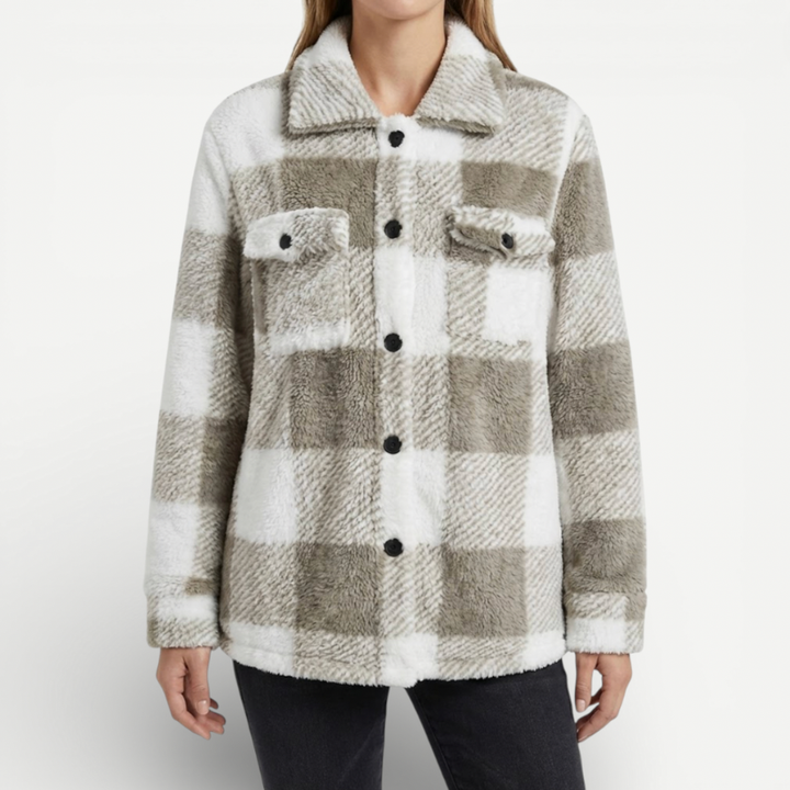 Women's Plaid Trench Coat