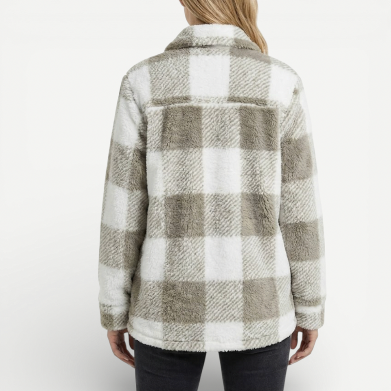 Women's Plaid Trench Coat