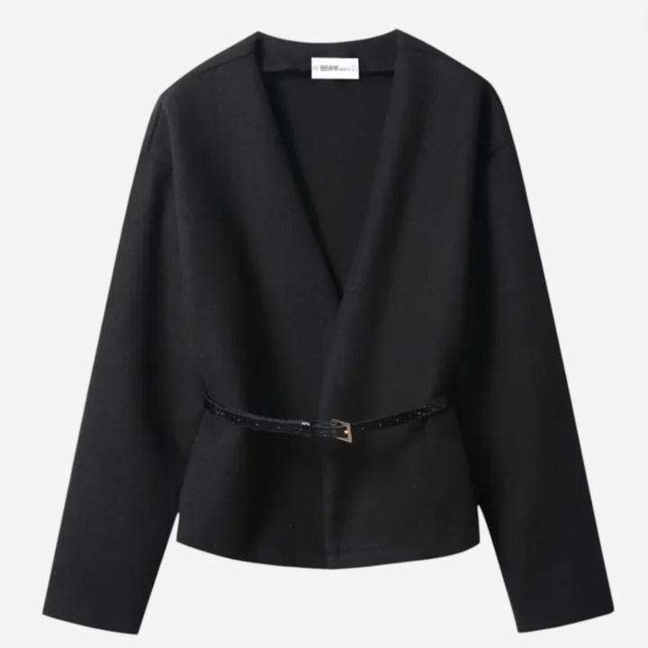 Women's Elegant Wrap Sweater With Belt