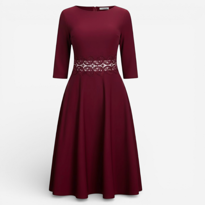 Women's Formal Long Sleeve Midi Dress