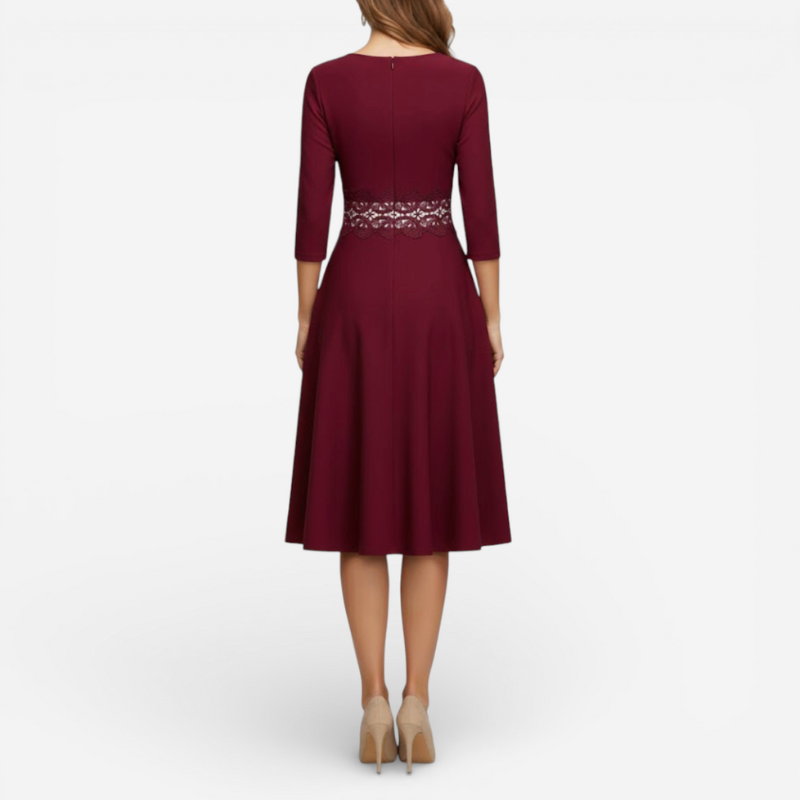 Women's Formal Long Sleeve Midi Dress