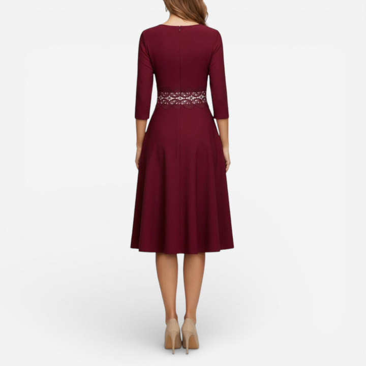 Women's Formal Long Sleeve Midi Dress