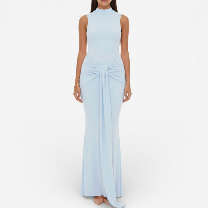 Women's Sleeveless Ribbon Sheath Cocktail Dress