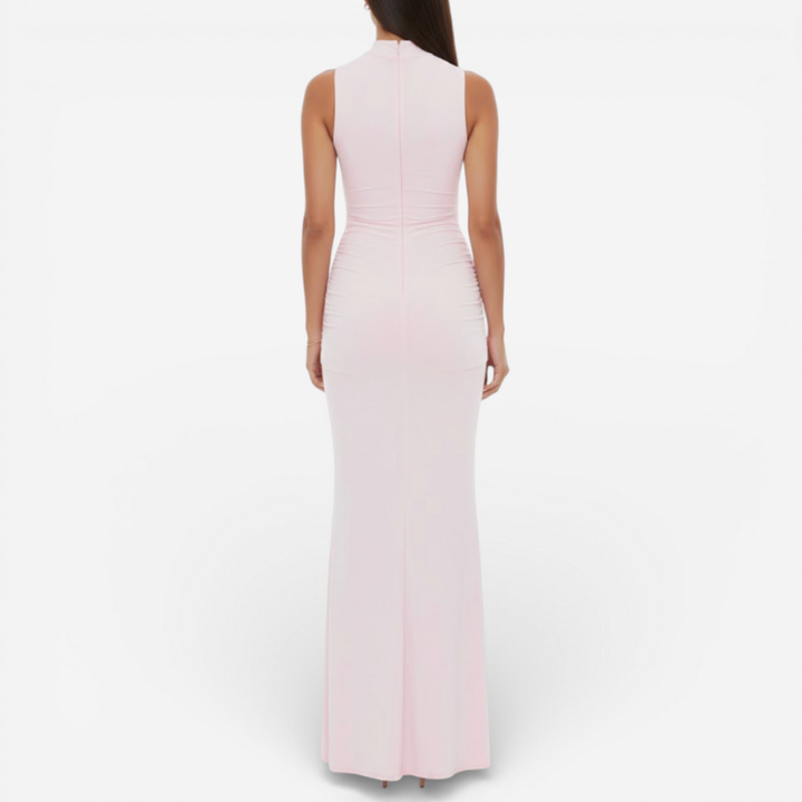 Women's Sleeveless Ribbon Sheath Cocktail Dress