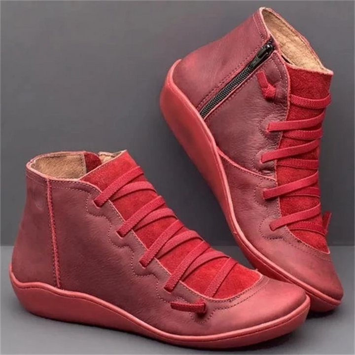 Minimalist flat ankle boots for women -2