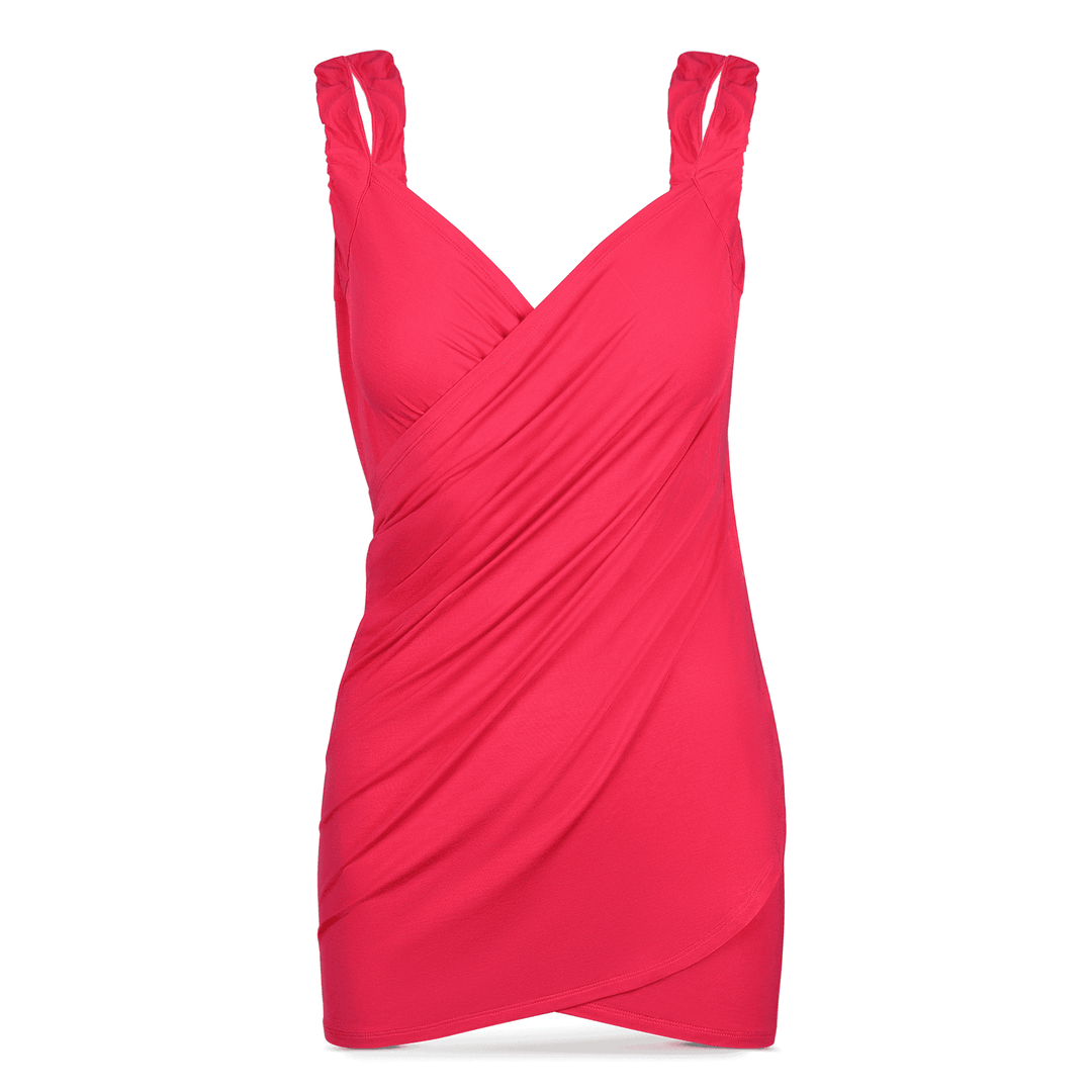 Women's  sustainable beach cover-up wrap dress