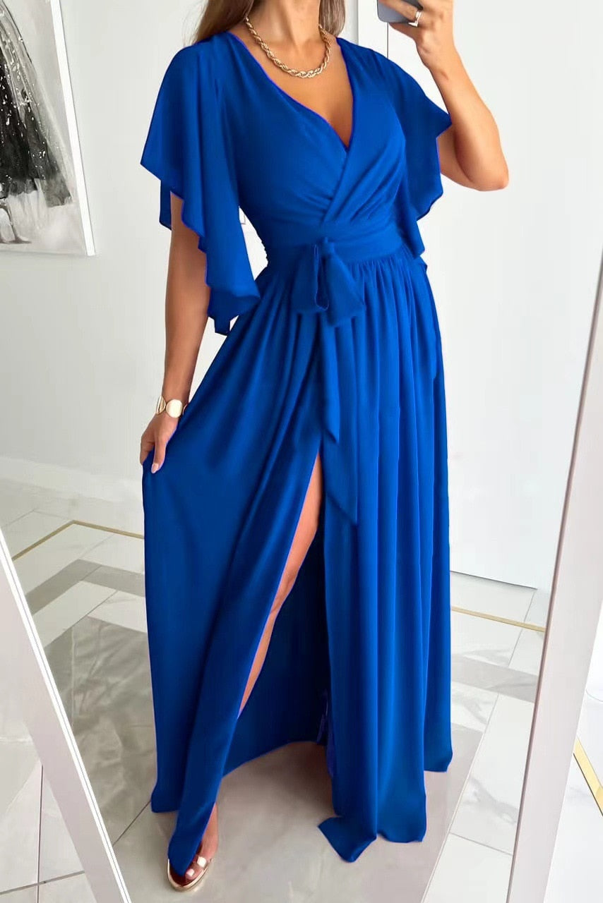 Maxi dress with split for women