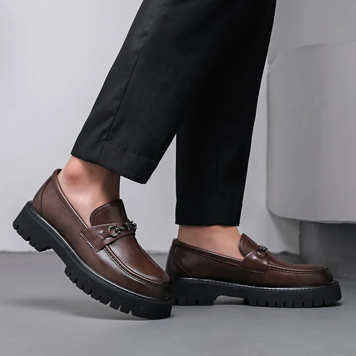 Classic leather dress loafers for men | Marino -3