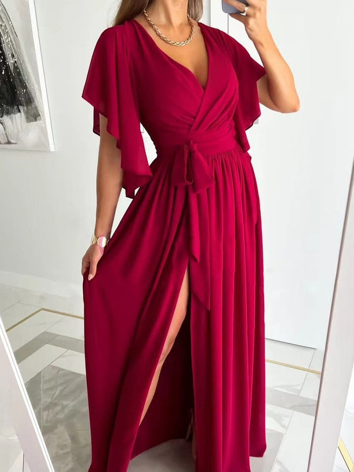 Maxi dress with split for women