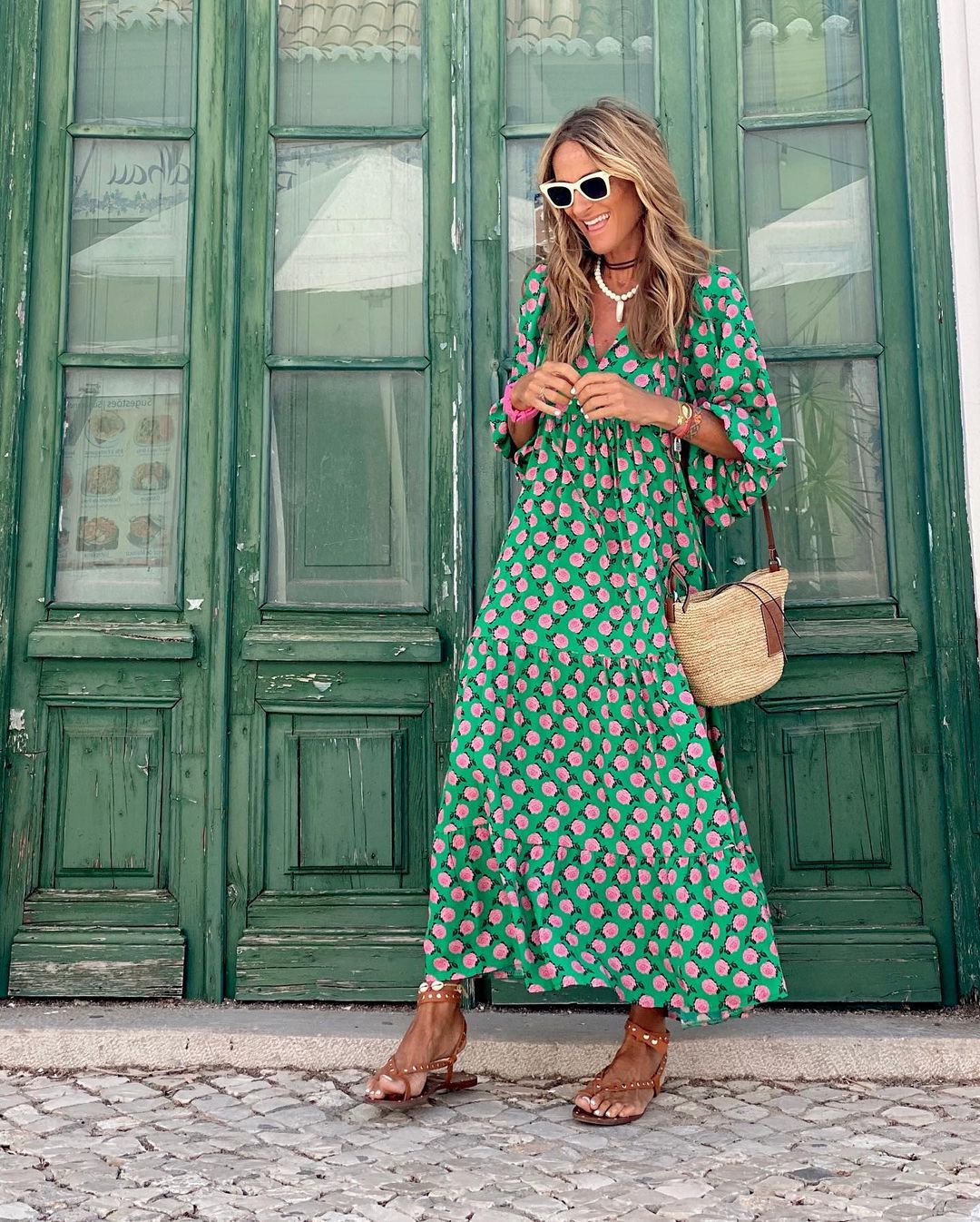 Timeless floral seaside maxi dress for women | Viola -1
