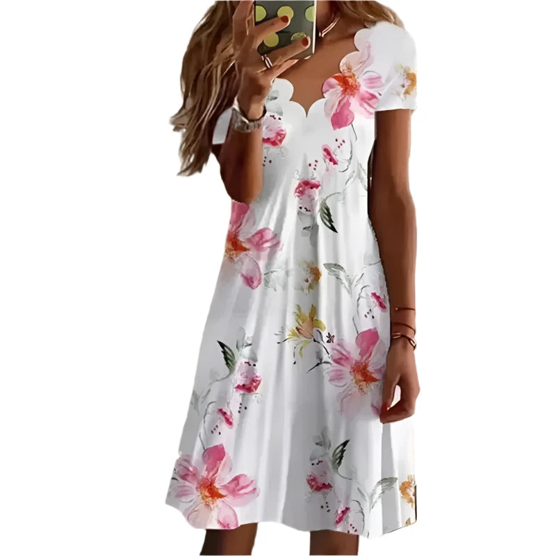 Comfy Floral Midi Dress for women