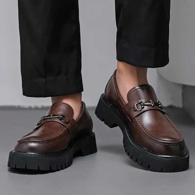 Classic leather dress loafers for men | Marino -5