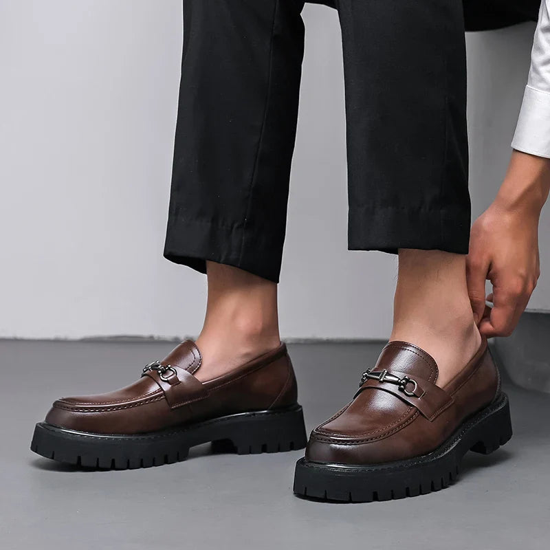 Classic leather dress loafers for men | Marino -4