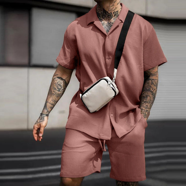 Textured summer men's set