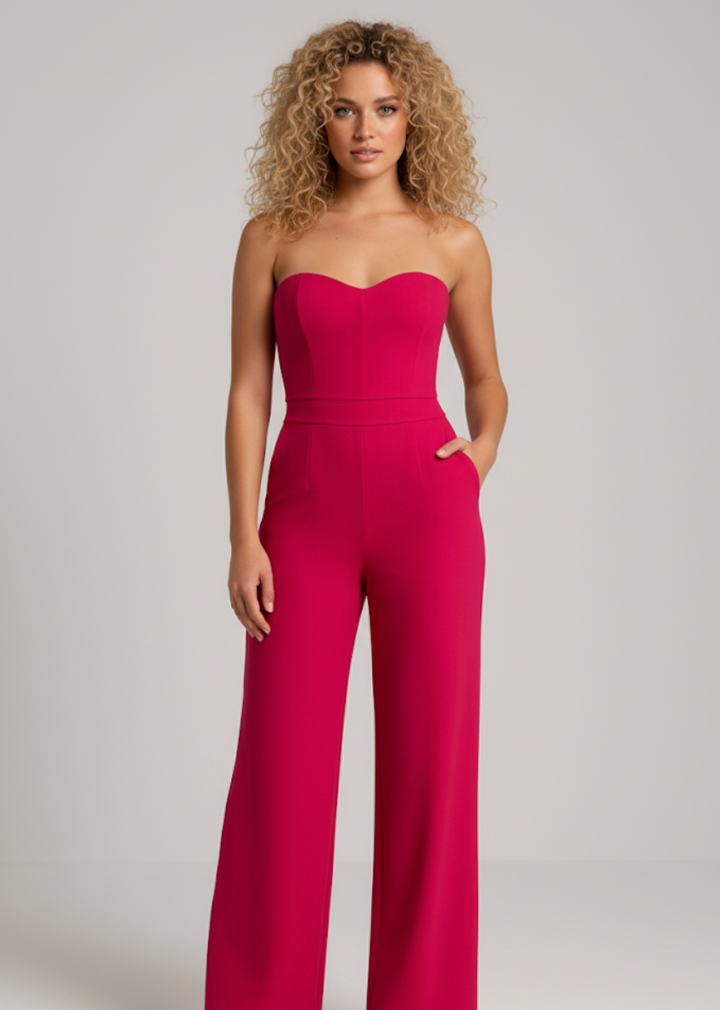 Women's Jumpsuit With Fitted Corset | Strapless