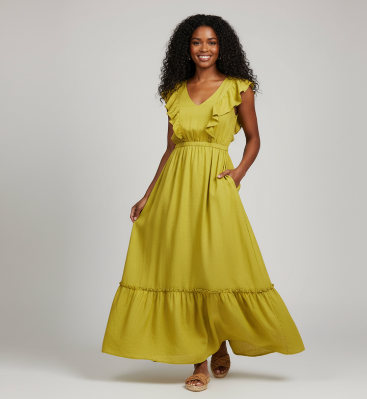 Women's Ruffle Summer Dress | Maxi
