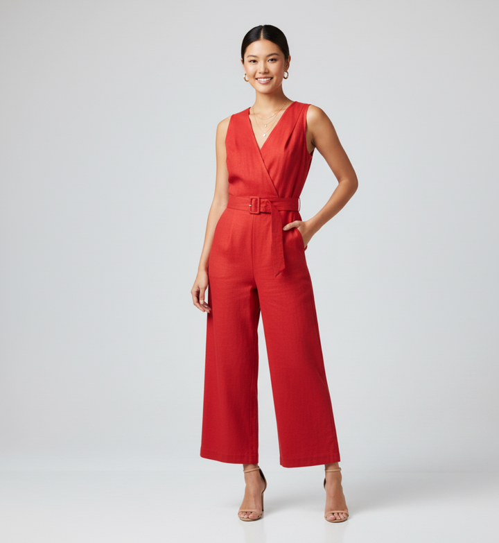 Women's Sleeveless Jumpsuit | Coloured
