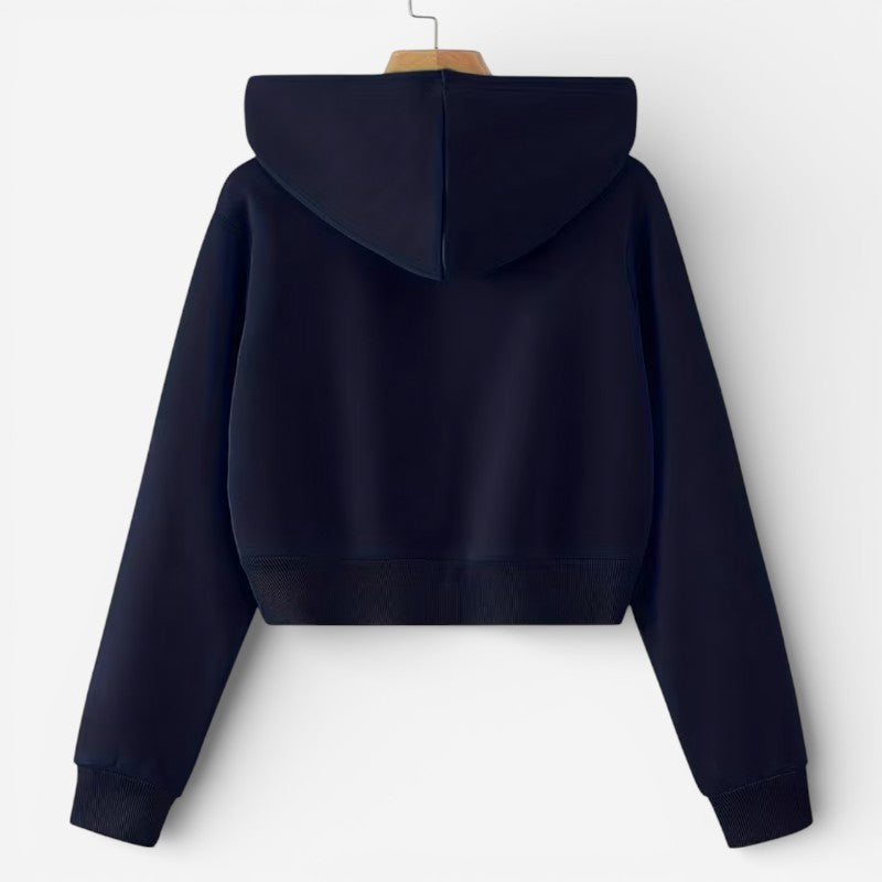 Women's Cropped Zip-Up Hoodie