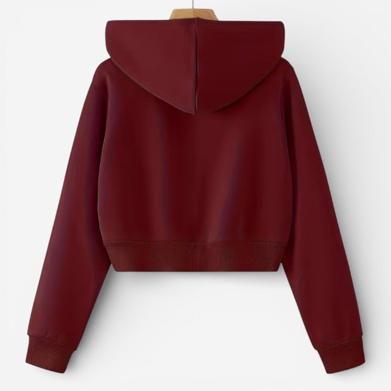 Women's Cropped Zip-Up Hoodie