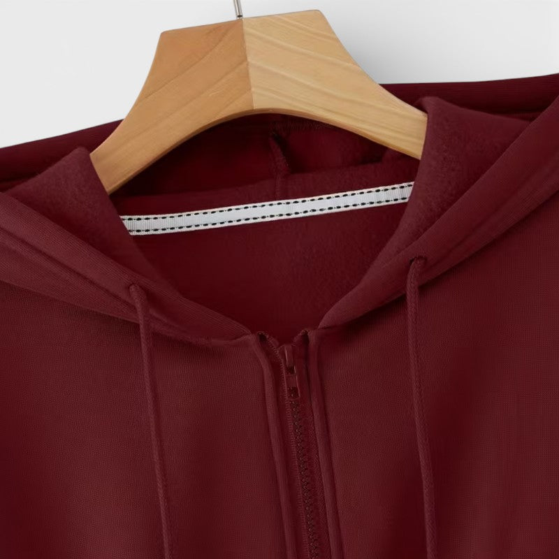 Women's Cropped Zip-Up Hoodie