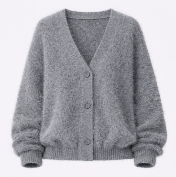 Women's Oversized V-Neck Knit Cardigan