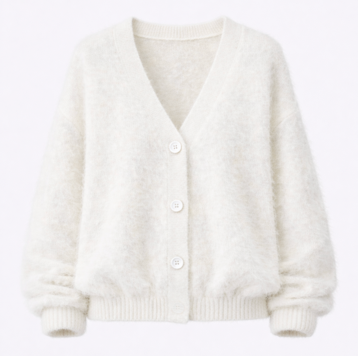 Women's Oversized V-Neck Knit Cardigan