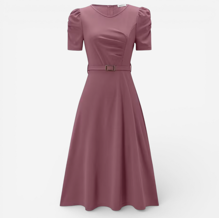 Women's Formal Short Sleeve Midi Dress