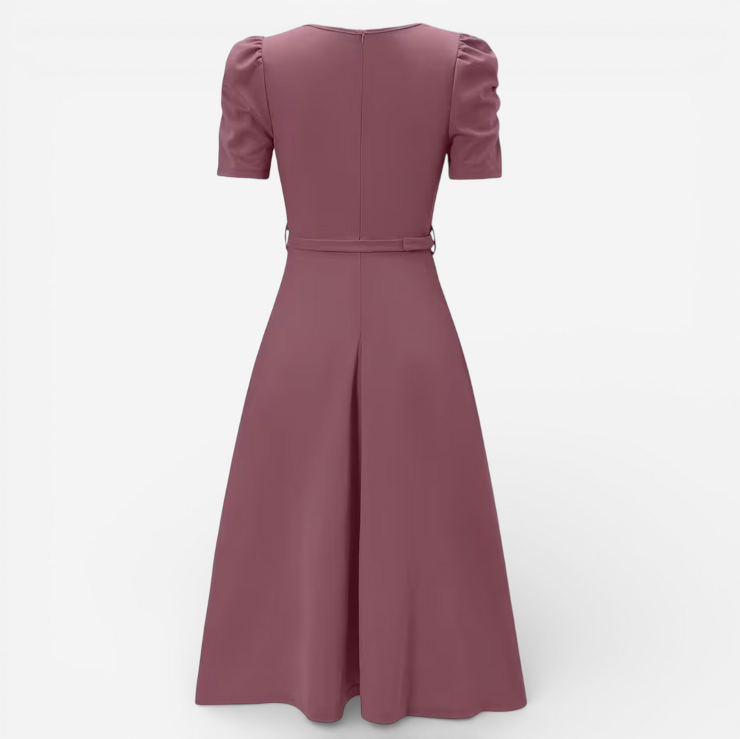 Women's Formal Short Sleeve Midi Dress