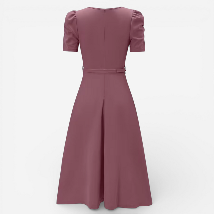 Women's Formal Short Sleeve Midi Dress