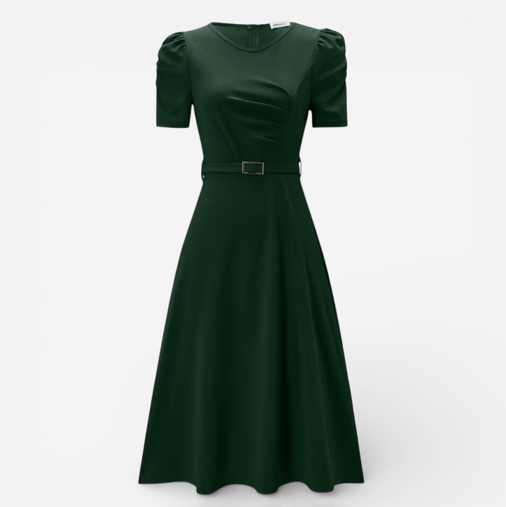 Women's Formal Short Sleeve Midi Dress