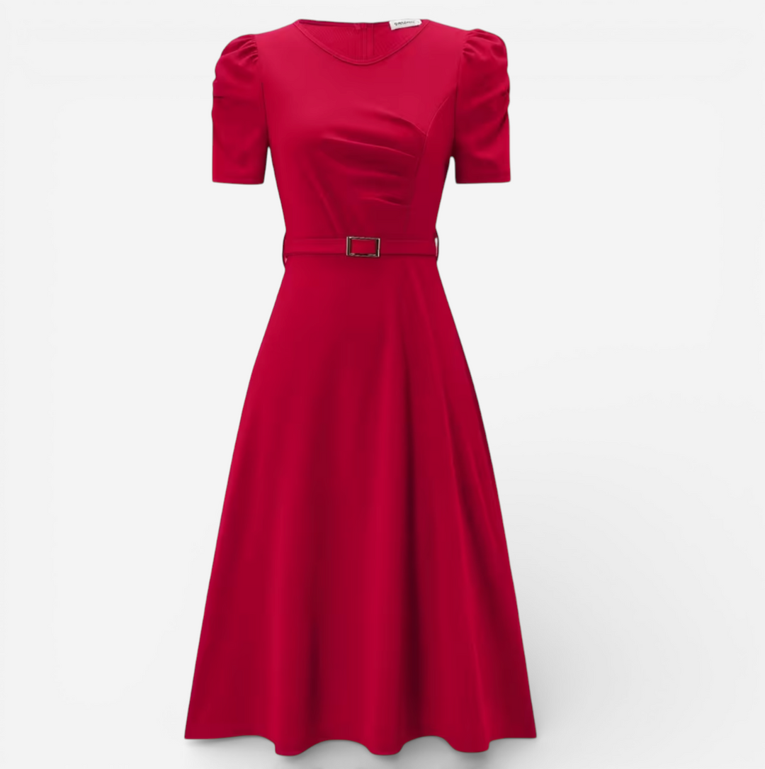 Women's Formal Short Sleeve Midi Dress