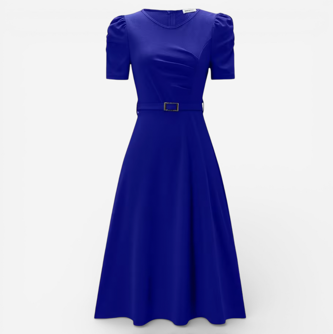 Women's Formal Short Sleeve Midi Dress