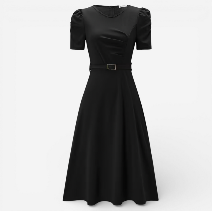 Women's Formal Short Sleeve Midi Dress