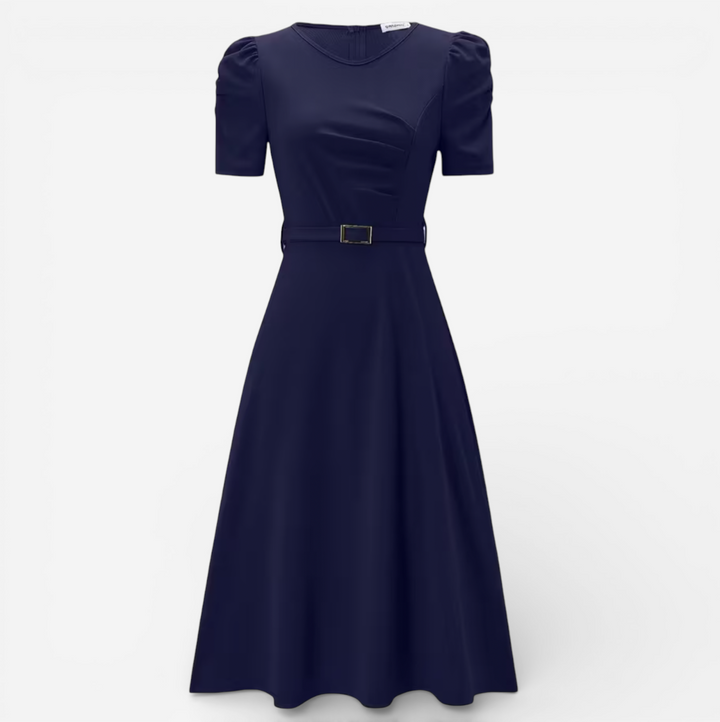 Women's Formal Short Sleeve Midi Dress