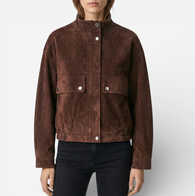 Women’s Cropped Suede Jacket